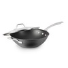 Calphalon Signature Hard-Anodized Nonstick Wok, 12", Flat-Bottom, Oven-Safe, PFOA-Free, Black