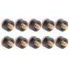 10pcs Hard Leather Billiard Pool Cue Stick Screw-on Tips Replacement