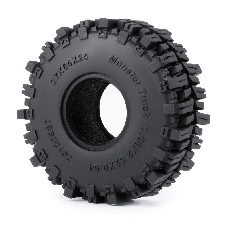 JGGZONE 4Pcs 1.1" RC Rubber Crawler Mud Terrain Tires Super