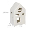 Relaxdays Ceramic Tea Light House, Light House for 1 Tea
