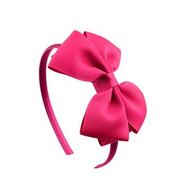 Lovefairy Girl's Fashion Pure Color Bowknot Headband Multicolor Optional for Travel Photography Daily Life (Fuchsia)