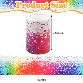 LLMSIX 36.1Ft Classroom Borders for Bulletin Board, Confetti Scalloped Classroom Decor, Bulletins Board Decorations for School Offices Whiteboard Poster Boards Chalkboard Wall