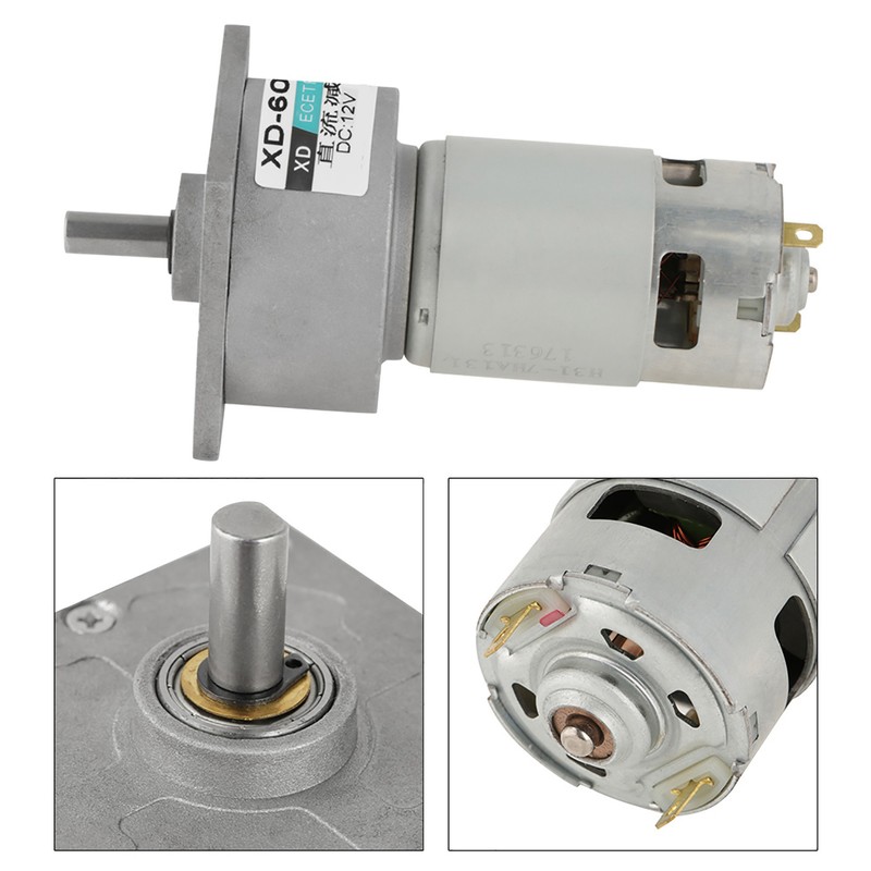 35W Micro DC Metal Gear Motor Speed Adjustable CW/CCW (