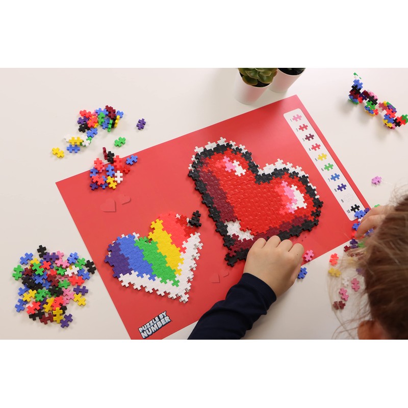 Plus-Plus 3911 Hearts Heart 9603911 Ingenious Construction Toy, Puzzle, Creative