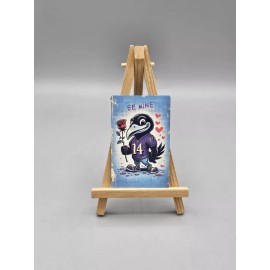 BE MINE "RAVEN ABOUT YOU" BALTIMORE RAVENS METAL VALENTINE'S DAY CARD VALENTINE