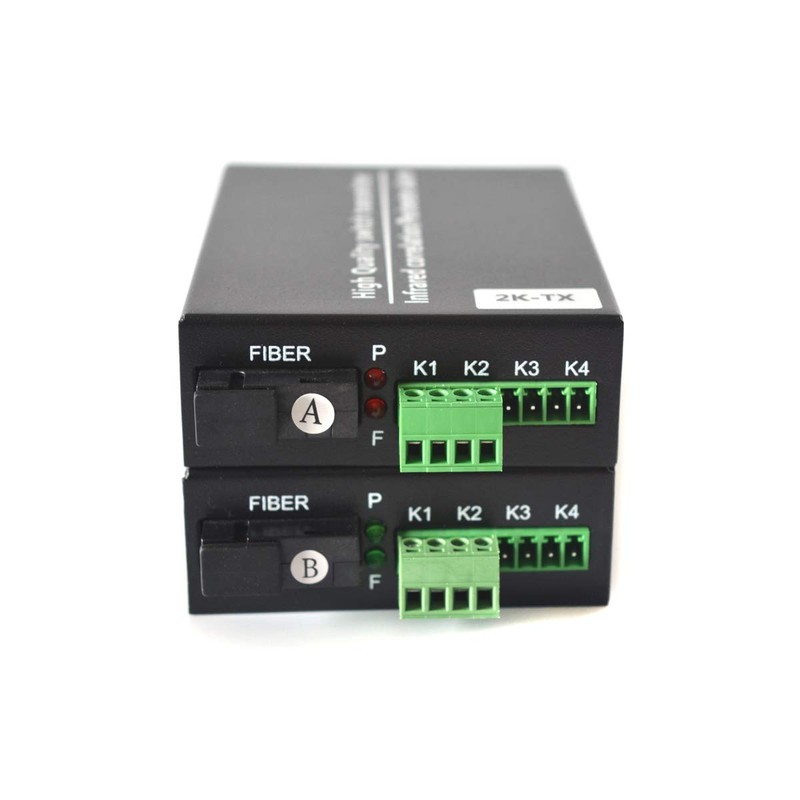 2 Port Contact Closure Over Fiber Optic Converter-Singlemode Fiber up