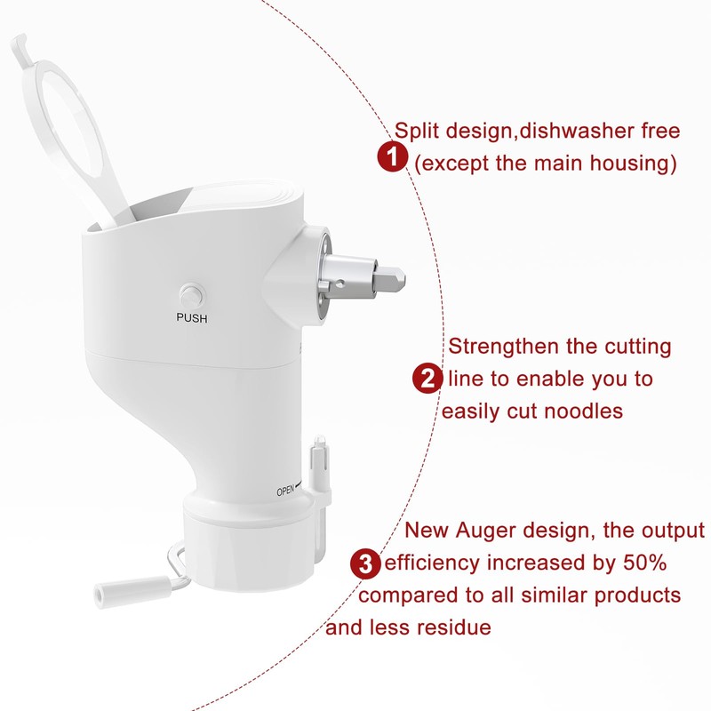 Fedowal Gourmet Pasta Press Attachment for Kitchenai Stand Mixer, Pasta