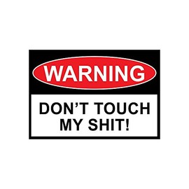 AMERICAN WIT Funny 'Warning: Dont Touch My St' Tin Decor, Metal Sign for Home, Kitchen, Bedroom, Work Station, Garage, or Man Cave, Unique Kitchen Signs, Funny Home Accessories for Men and Women