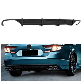 KUAFU Rear Diffuser Compatible with 2018-2021 Honda Accord All Models Rear Bumper Diffuser Lip Spoiler with Corner Apron Spats PP Plastic Carbon Fiber Color