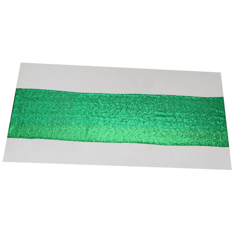 Mikinona Elegant Green Sequin Table Runner Lightweight Party Tablecloth for