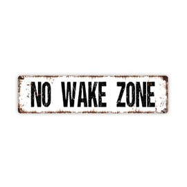 No Wake Zone Metal Street Sign Plaque