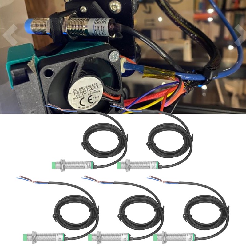 5PCS Inductive Proximity Sensor Non Contact Proximity Switch M12 NPN