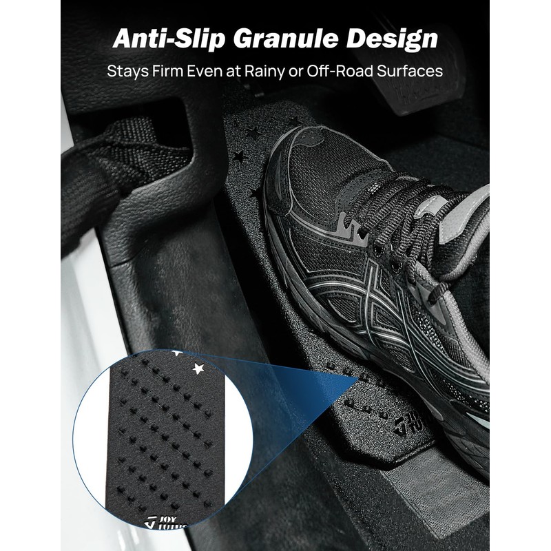 JOYTUTUS Dead Pedal Foot Rest Pad Compatible with 2007-2026 Jeep