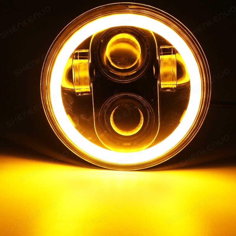 SHENKENUO 5-3/4 5.75" Motorcycle LED Projector Headlight for Honda Shadow
