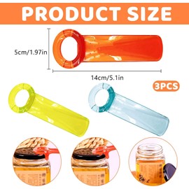 Opener Manual Jar Key with Ergonomic Handle Mini Portable Can Lid Opener, 3Pcs Ergonomic Handle Manual Jar Key, Mini Portable Can Lid Opener Tool