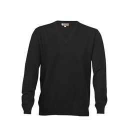 Cashmere Boutique 100% Pure Cashmere Pullover V Neck Sweater Men – Long Sleeve, Classic Style, Lightweight, Soft and Warm Men V Neck Sweater - Black, Medium