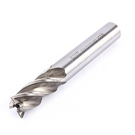 HSS End Mill, CNC Milling Cutter Drill Bit HSS Cutter Cylinder Shank 4/6/8/10/12 mm Mill Cutter, for CNC Data Processing Centres, Carved (12 mm)