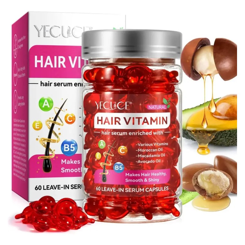 Cápsulas Cabello Vitamina Aceites Esenciales Reparación | 40