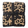 Barefoot Dreams CozyChic Safari 54" x 72" Throw Blanket Camel/Black