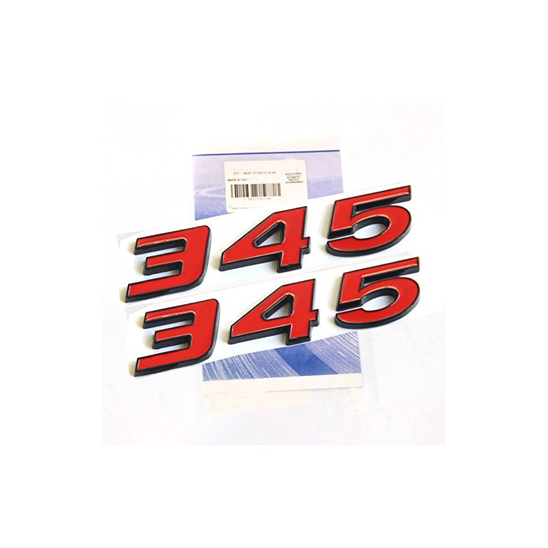 Yoaoo 2Pack OEM Black 345 Emblems Badge 3D Logo Compatible