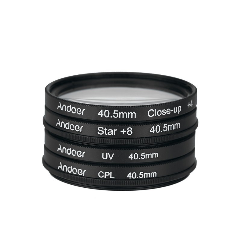 Andoer 40.5mm UV+CPL+Close-Up+4 +Star 8-Point Filter Circular Filter Kit Circular