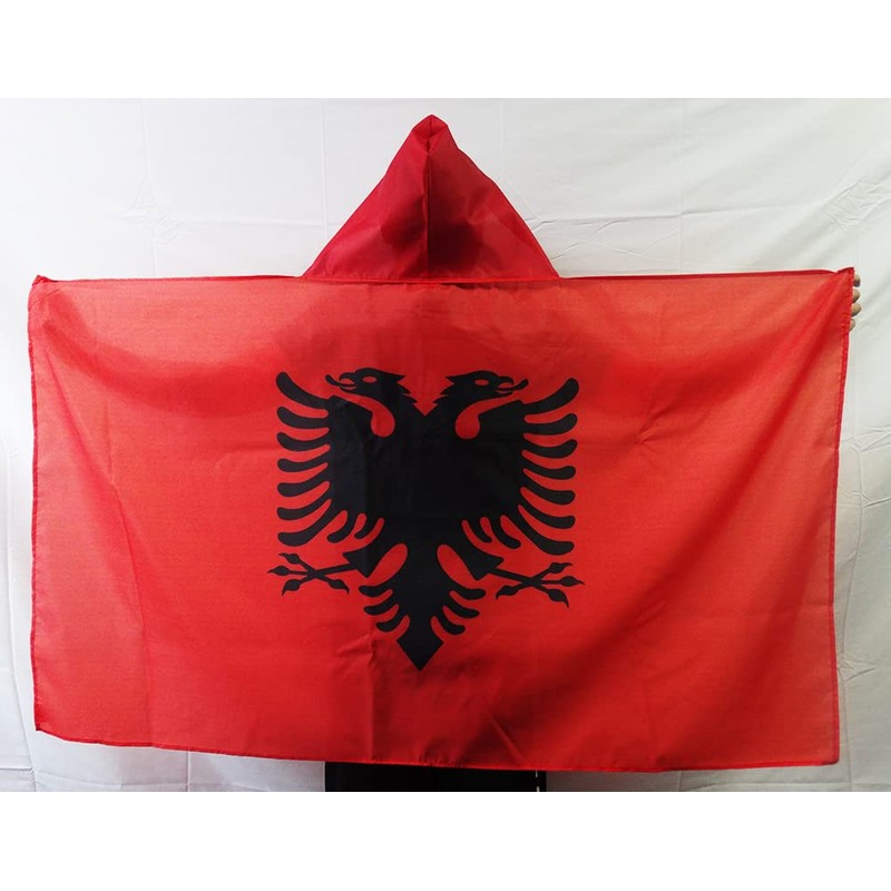 AZ FLAG UMHANGFLAGGE ALBANIEN 150x90cm - ALBANISCHE Cape Fahne 90