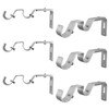 6 soportes para barra de cortina doble, resistente, soportes ajustables