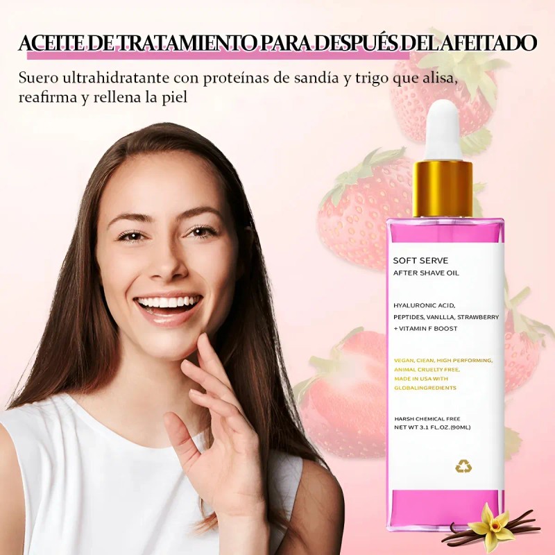 Aceite Para Después Del Afeitado Con Vainilla Y Fresa Para