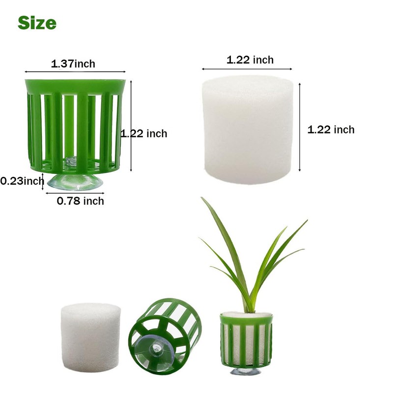 HAISENGO 24 Set Anti-Floating Aquarium Plant Rings, Aquatic Plants Fixed