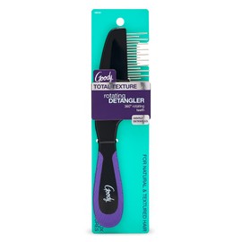 Goody Total Texture Rotating Detangler Brush - Glides Through All Textures, Coils and Curls While Being Gentle on Scalp - Wet or Dry Hair - Hair Accessories for Women and Girls - Non-Slip Grip