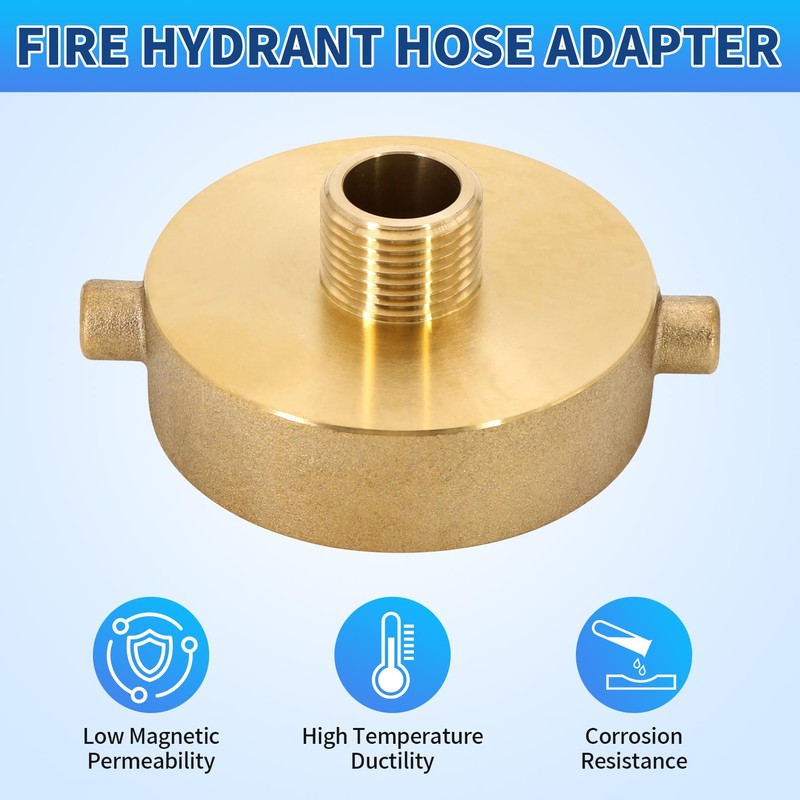 2 Pcs Fire Hydrant Hose Adapter 2-1/2" NST/NH Female x