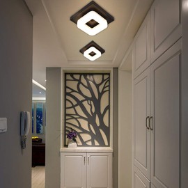 Artpad Led Ceiling Light 12W, Iron Square Ceiling Lamp with Acrylic Lampshade, Modern Warm White Lighting Lamp for Bathroom Dining Room Hallway Corridor and Office