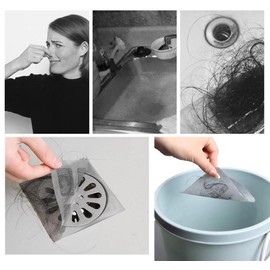 Bombinate Drain Seals, Leak Seals, Set of 50, 3.9 x 3.9 inches (10 x 10 cm), Hair Catcher