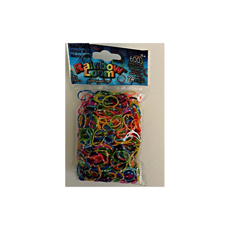 Hippie Mix Polka Dot Multi-Colored Rubber Bands Refill - 600