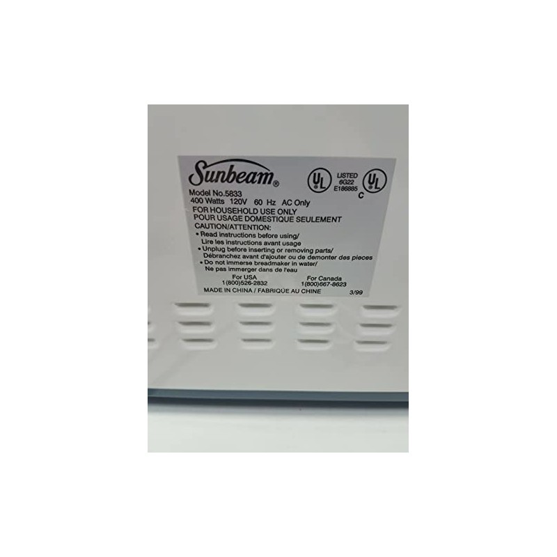 Paddle fits Sunbeam Oster Bread Maker Machine Models 5833 5834