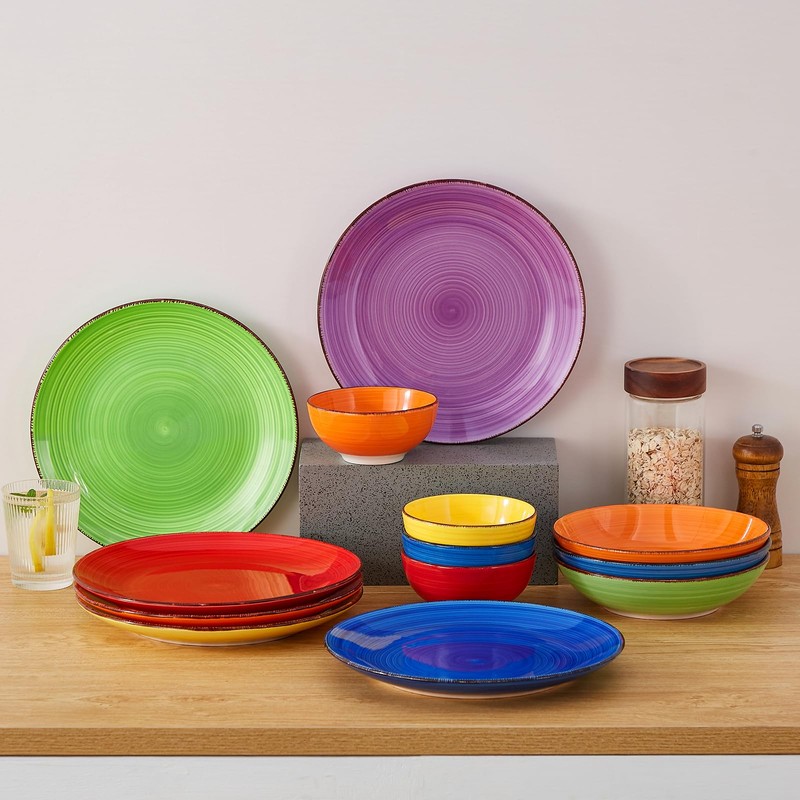 vancasso Bonita Dinner Plates, 10.5 Inch Ceramic Plates, Microwave, Oven