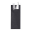 Linclass-Professional Napkin Bags 40 x 33 cm Black 1/8 Fold