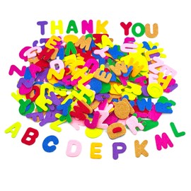 IFKEGON 520PCS Felt Letter Stickers, Colorful self -Adhesive Puffy Alphabet Shapes, A-Z Materials for Crafts and Teaching