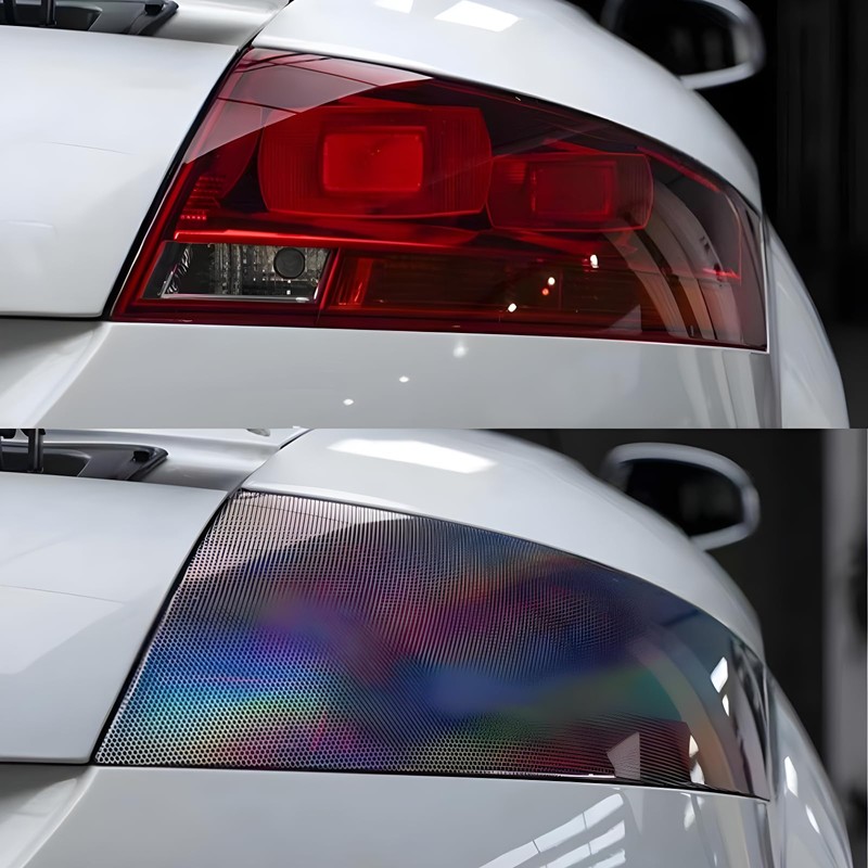 NewL Car Headlight Tint Sticker Chameleon Perforated Vinyl Film Car