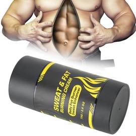 75g Crema adelgazante termogénica, quemador de grasa adelgazante, vientre plano abdominal, caderas, piernas, brazos, celulitis, reafirmante, drenante, anticelulítico, para hombres y mujeres(Negro)