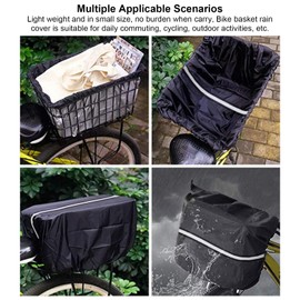 Waterproof Bike Basket Liner Fits Most Baskets, Easy Installation Secure Fixation Multiple Uses for Outdoor Activities Oxford Cloth