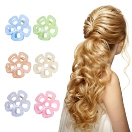Large Jelly Flower Hair Claw Clips Hollow Hair Jaw Clip Flower Hair Catch Barrettes Ponytail Holder Hair Props Hair Claw Clip