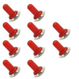 MintIce ™ Car 12 mm Rubber Rocker Toggle Switch Tip Cap Hat Waterproof Boot Boots, red