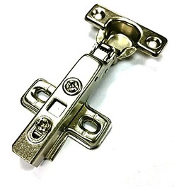 Merriway BH06232 (10 Pcs) Clip-On Kitchen Cabinet Wardrobe Hinges, Cruciform Plate Zinc Plated, Full Overlay 26mm 95 Degree - Pack of 10 Pieces