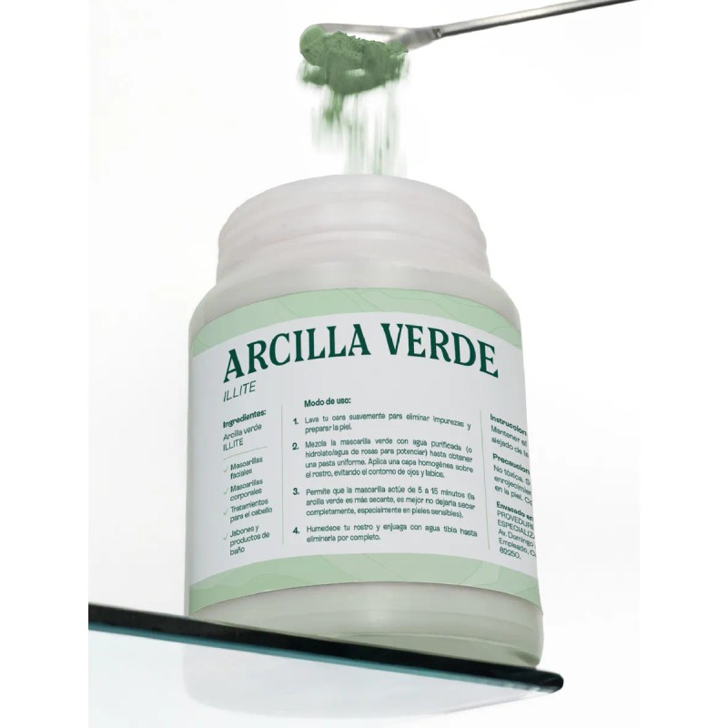 🔥 Arcilla verde mascarilla facial barro cosmetico para piel normal