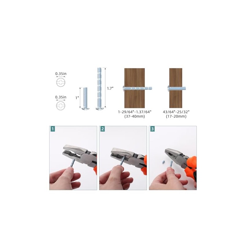 ELEBUILD Pack of 6, 128 mm, Brushed Nickel, Kitchen Handles,