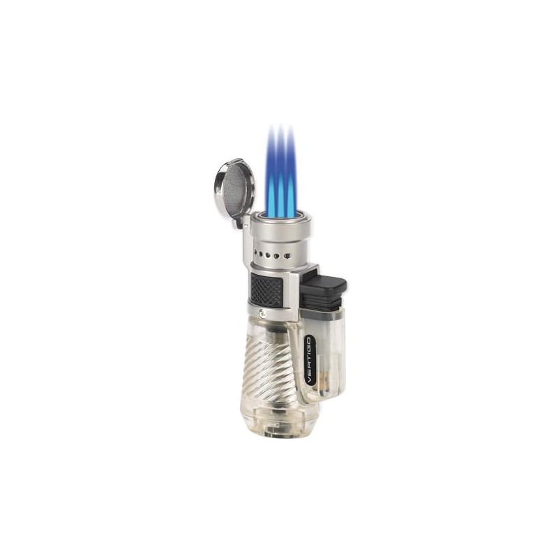 Vertigo by Lotus Cyclone Triple Torch Cigar Lighter Clear 1