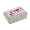 Fizzii BRO-Uno-Pink-Schmet Butterfly Lunch Box, Plastic - Pearl White, 18