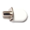 Unbranded 1/4" x 1/2" White Cushioned Nickel Shelf Supports (16 pcs.)