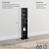 Prepac Narrow Cabinet Media, Slim Multimedia Storage Tower, Black